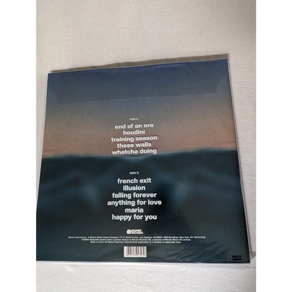 Dua Lipa Vinyl Hand Signed Insert Radical Optimism New Autograph Blue And White - Picture 6 of 11